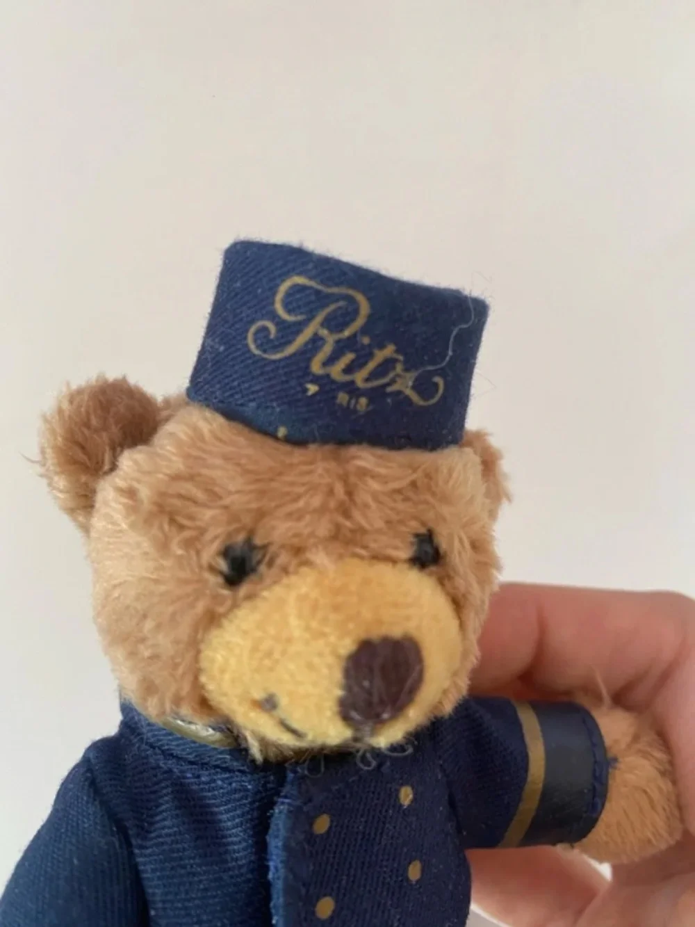 Ritz Paris Hotel Bellhop Teddy Bear Plush Keychain
